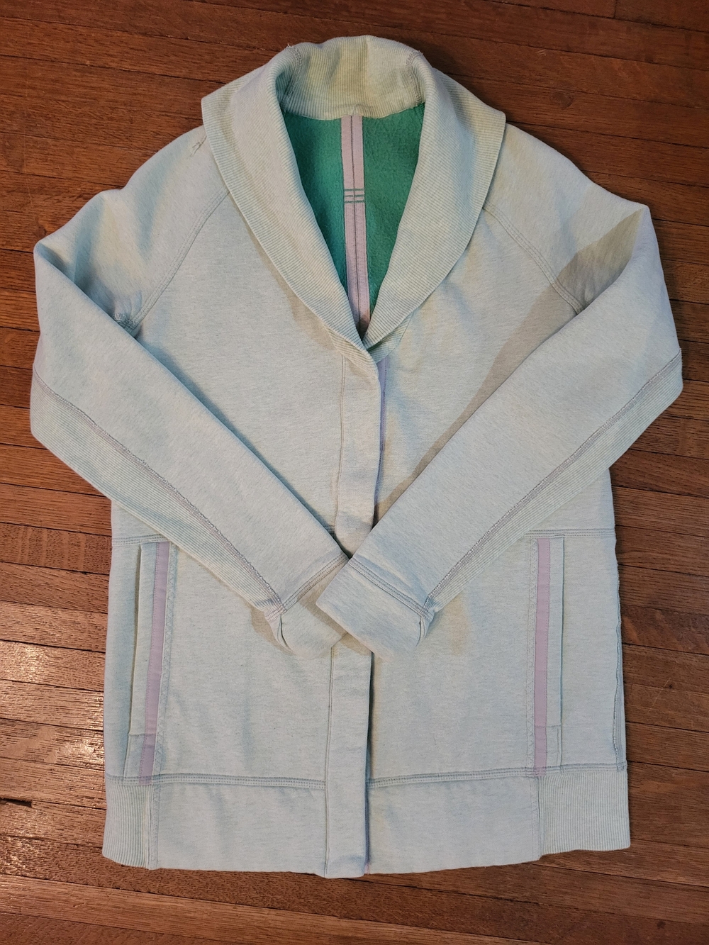 lululemon athletica Yin To My Yang - Mint Green Cardigan - Hidden Snaps